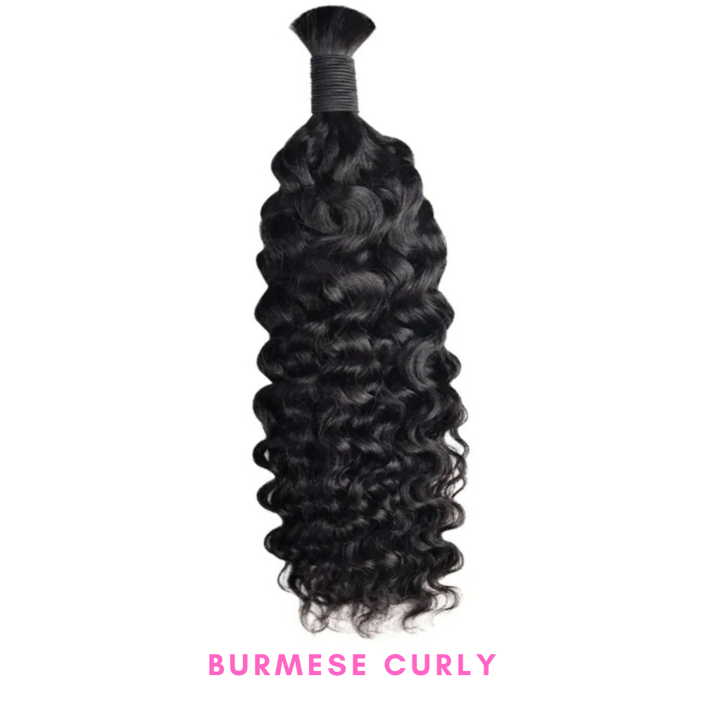 Burmese Curly Human Bulk Hair